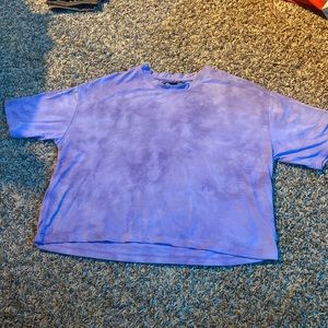 Loose Purple Tie Dye Athletic Top